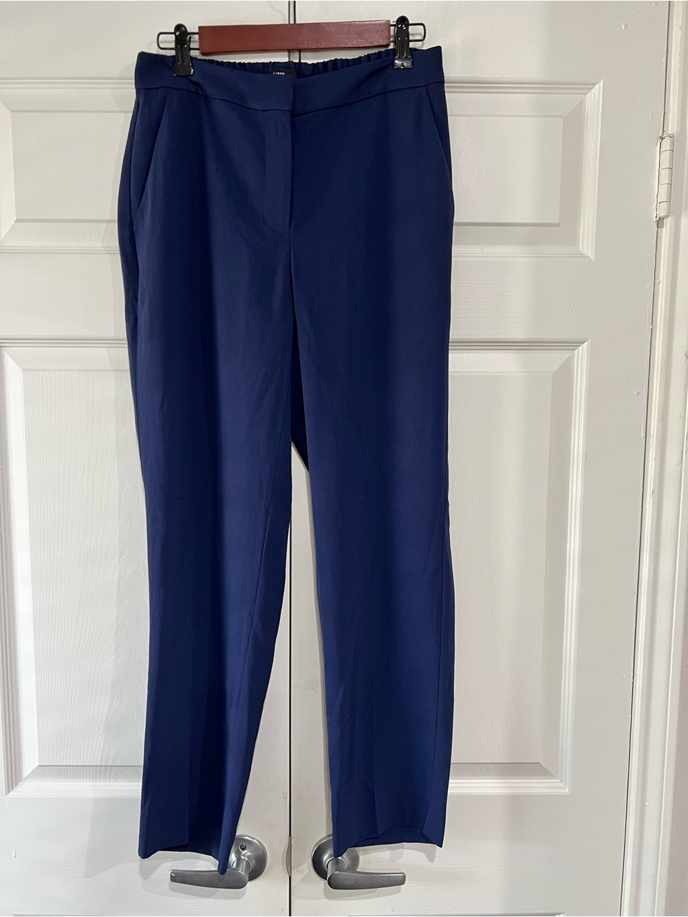 J. Crew Women's Deep Navy Straight-Leg Trousers